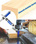 Top And Bottom Bearing Flush Trim Router Bit Set With One Quarter Inch Shank, Carbide Cutter in use for smooth edge trimming.