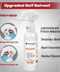 All In One Golf Grip Regripping Kit With 5oz Solvent bottle with spray head and usage instructions displayed.