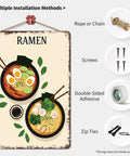 Vintage Metal Sign With Two Bowls Of Ramen Illustration Dope Rustic Tin Wall Art For Kitchen Dorm Room Garage Or Office Decor 8x12 Inches Lightweight Durable Aluminum Plaque