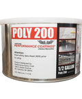 Hella Tough Polyaspartic Clear Top Coat For Raw Concrete And Epoxy Floor Surfaces Featuring Zero Mix No Sweat Application With Top Shelf Uv Stability And Killer Abrasion Defense In A Half Gallon Jug, clear coat container.