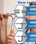 Heavy Duty Self Drilling Drywall Anchors Kit With Screws For No Drill Wall Mounts, Rust Resistant Yellow Zinc Plated Carbon Steel Anchors, step-by-step install