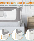 Easy Install Toddler Bed Rail Guard For Twin Full Queen And King Beds, Stable Protective Side Rails demonstration