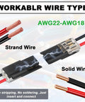 50 Pack Double Wire Plug In Connectors For LED Light Strips Low Voltage 2 Pin With Locking Buckle quick connect image