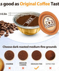Reusable Silicone Lids For Nespresso Vertuo Pods 3 Pack Universal Fit Food Grade Caps For Refillable Vertuo Capsules shown with coffee grounds.