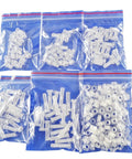 Lightweight Acrylic Screws And Nuts M6 Metric Hardware Kit 200 Pieces Assorted Lengths in clear zip bags.