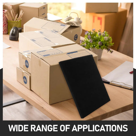 Cut To Fit Black Polyurethane Foam Padding 4 Pieces For Packaging And Shipping, Shockproof Protection For Glassware And Ceramics