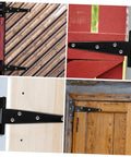 8 Pack Galvanized Black T Shape Weld On Hinges For Wood Doors And Screen Doors Detachable Shed Hardware 5 Inch