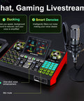 G10 All In One Podcast Studio Bundle With Plug And Play Integrated Mixer And P15 Microphone for live streaming setup view
