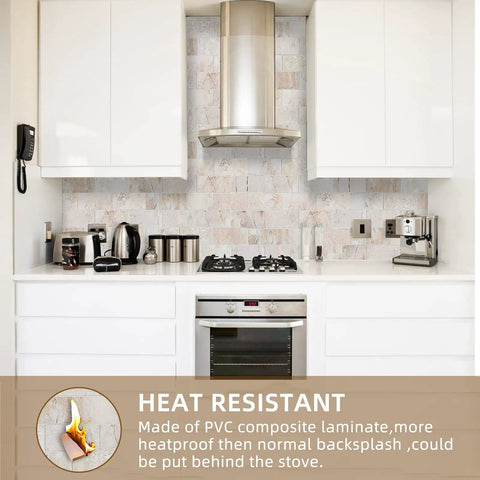 Peel And Stick Backsplash Tile 10 Sheets Brick Stone Look For Kitchen Bathroom Stove Fireplace Camper Sandstone Beige 12x12 Inch