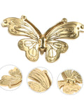 Vintage Butterfly Cabinet Knob Drawer Pull for cabinets and furniture retro metal hardware gold butterfly knob close-up view