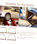 10 Piece Farm Utility Trailer Linch Pin Set Heavy Duty Shaft Locking Pins For Trailer Hitches Boats Trucks And Towing Built Tough As Nails Corrosion Resistant Color Zinc Coated Quick Release Safety Fasteners displayed with car lift and jack scene.