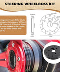 Badass 6 To 3 Hole Steering Wheel Hub Adapter Boss Kit For Cars Quick Swap Alloy Converter with detailed dimension guide