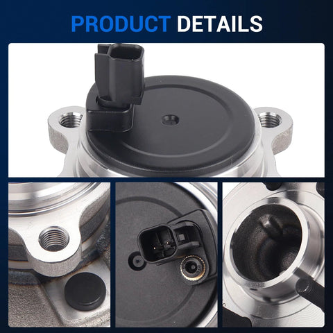 Detailed view of Rear Wheel Bearing Hub Assembly For Ford Focus 2012 Through 2018 5 Lug ABS Direct Fit Replacement Without Active Park Assist