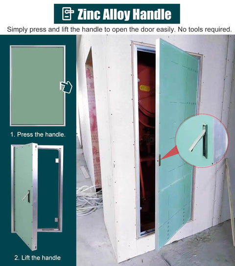 Premium Aluminum Gypsum Drywall Access Panel With Paintable Slick Finish For Attics And Indoor Walls No Sweat Setup Hella Durable Home Fix Upgrade Easy Peasy Install Clean Look with zinc alloy handle.