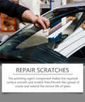 Person using Windshield Crack Repair Kit For Chips And Cracks Two Pack, Glass Repair Liquid For Auto Windows on car windshield