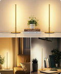 LED Table Lamp With Stepless Dimming And 3 Color Temperatures 2700K To 6500K Modern Gold Metal Desk Nightstand Light in living room.