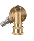 Brass pivoting pressure washer quick-disconnect coupler with 1/4 in outlet and 240° swivel