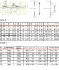 Beefy 8 Inch Three Jaw Self Centering Chuck With Drop In Quick Release Mount For Welding Positioner And Heavy Duty Workbench Turntable On Pro Shop Garage Bench dimensions and specifications chart.