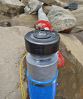 Beefy 1000W 220V AC Hydro Turbine Generator For Off Grid Power 3500 RPM Small Hydroelectric Generator Outdoor Water Turbine Unit For Lighting And Charging installed on rocky terrain