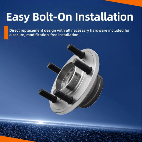 Front view of Front Wheel Bearing Hub Assembly 5 Lug With ABS Fit Dodge Magnum 2005-2008 RWD Charger 2006-2011 RWD