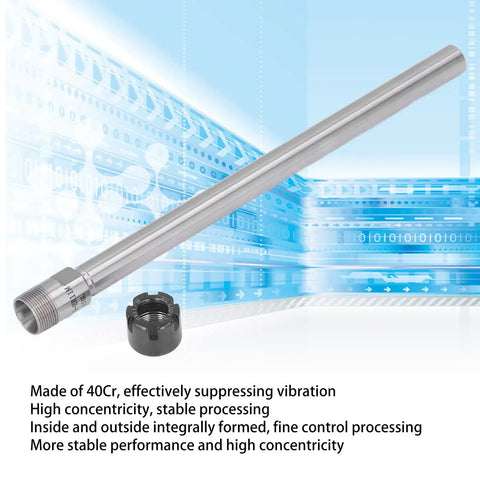Beefy High Concentricity Straight Collet Chuck Holder ER11, 1-7mm Clamping Range, Grounding Inner Hole, 40Cr Tool Holder