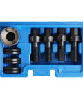 All In One Wheel Stud Fix And Re Threader Kit For Cars And Light Vans With M12 1 25 M12 1 5 And M14 1 5 Dies in blue case