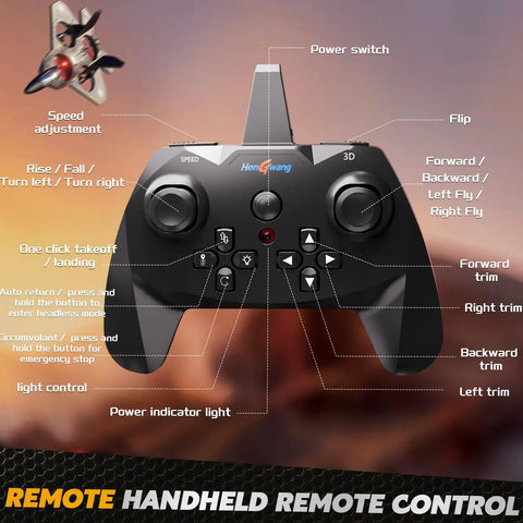 Foam Remote Control Drone For Kids Ages 8 To 12 With Lights 360 Degree Flips Auto Hover Headless Mode One Key Takeoff Landing remote control