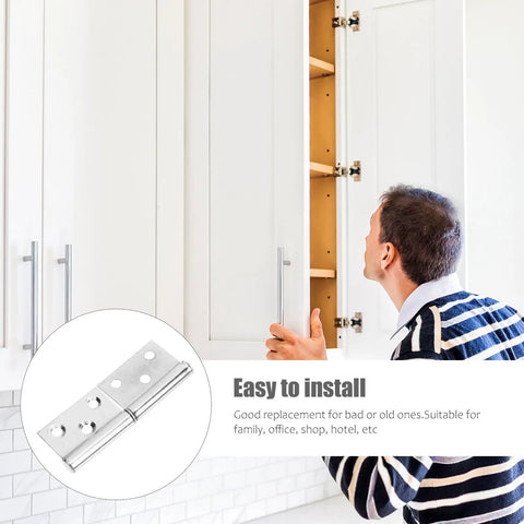 Detachable Stainless Steel Door Hinges Set For Wood And Furniture, Rising Butt Hinges With Multi Hole Fitting in kitchen cabinet