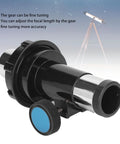 80mm Telescope Focusing Tube With Gear Driven Fine Focus For Reflector Telescopes, 1.25 Inch Eyepiece Adapter in black