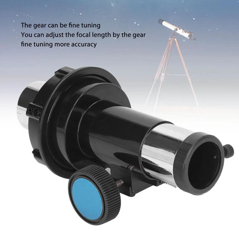 80mm Telescope Focusing Tube With Gear Driven Fine Focus For Reflector Telescopes, 1.25 Inch Eyepiece Adapter in black