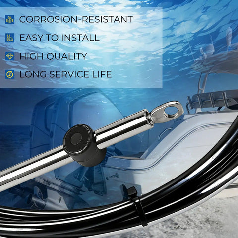 Gen 1 12Ft Boat Throttle And Shift Cables 2 Pack For Mercury MerCruiser with features in marine setting