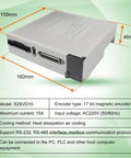 S2SVD15 driver for 400W 220V Servo Motor Kit with Brake, featuring encoder ports and cooling vent, for CNC automation.