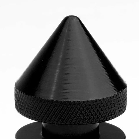 Close-up of a black spike style bumper quick release fastener, part of the Beefed Up Front And Rear Spike Style Bumper Quick Release Fastener Kit Pack Of 4 Black for easy install.
