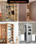Wide applications of heavy duty pivot door hinge for hidden doors and bookcases, 180 degree concealed pivot system.
