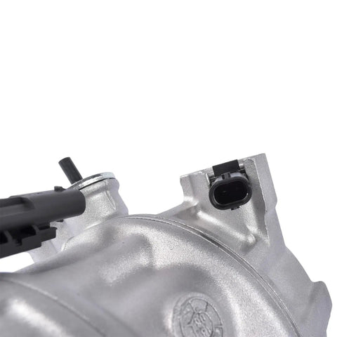 Premium AC Compressor Assembly With Clutch Fits Chevy Cruze Eco Lt Ltz Sedan 1.4 Liter Turbo Engine 2012 To 2016 showing connector detail.