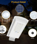 2 Pack Solar Street Lights Outdoor 10000 Lumens Dusk To Dawn LED Solar Lights With Motion Sensor IP65 Waterproof Security Flood