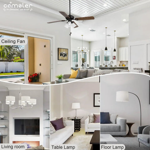 Brighten Every Room With A15 LED Ceiling Fan Light Bulbs 60 Watt Equivalent E12 Candelabra Base Non Dimmable 8 Pack in living area