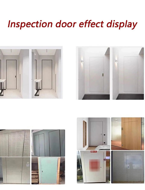 Different display angles of Heavy Duty Waterproof Gypsum Access Panel With Slick Flush Mount Fire Rated Inspection Door 27x79 inch