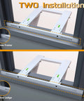 Drillless Window Air Conditioner Bracket for easy mounting on window frame and ledge, heavy duty steel support, rust resistant.