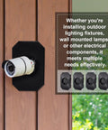 4 Pack Siding Mounting Blocks For Lights Kit Durable Plastic Light Mount Brackets For Easy Exterior Install Weatherproof And Versatile Siding Block Set mounted on siding with outdoor camera