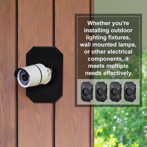 4 Pack Siding Mounting Blocks For Lights Kit Durable Plastic Light Mount Brackets For Easy Exterior Install Weatherproof And Versatile Siding Block Set mounted on siding with outdoor camera