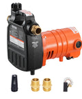 Portable 1600 GPH Water Transfer Pump with Half Horsepower, filter, and brass connectors for garden and pool use