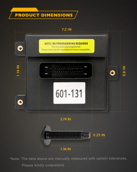 Fuel Pump Driver Module Replacement For GM Vehicles 2010 2012 Compatible With Chevy Silverado dimensions diagram