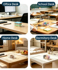 Two Pack Acrylic Sticky Note Holder Set With Scalloped And Straight Edge Design 3x3 Inch on various desks