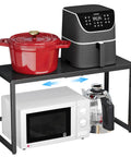 Expandable 110 Lbs Heavy Duty Metal Shelving Unit For Pots N Pans, Microwave And Small Appliances, Adjustable Length From 18.2