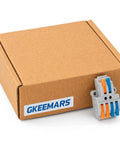 10 Pack Lever Wire Connectors For Quick Wiring Push In Conductor Terminal Block 2 In 4 Out Durable Nylon PA66 Shell