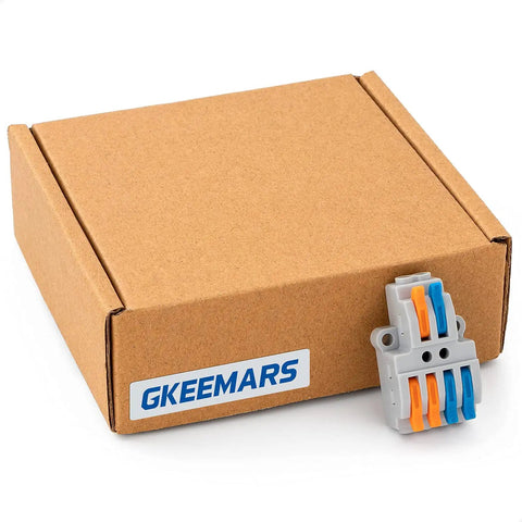 10 Pack Lever Wire Connectors For Quick Wiring Push In Conductor Terminal Block 2 In 4 Out Durable Nylon PA66 Shell
