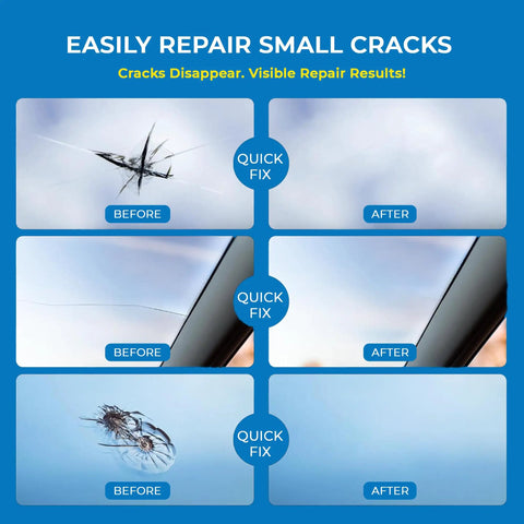 Windshield Crack Repair Kit Three Bottles Nano Quick Fix Glass Repair Liquid For Cracks Chips Bullseye Star Shaped Scratches