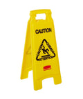 26 Inch Heavy Duty Yellow Caution Sign For Slip Hazards And Wet Floors Twin Sided High Visibility Standup Floor Sign