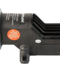 Gulper 220 24V Graywater Pump for Shower Waste Hair and Gel, 3.5 GPM, black and blue compact unit with dual outlet valve.
